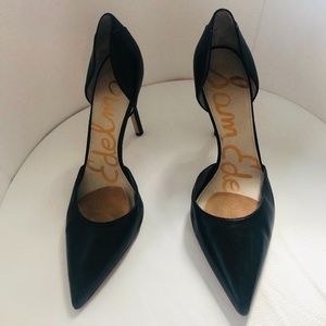 SAM EDELMAN Black Opal d’Orsay Snakeskin Pumps